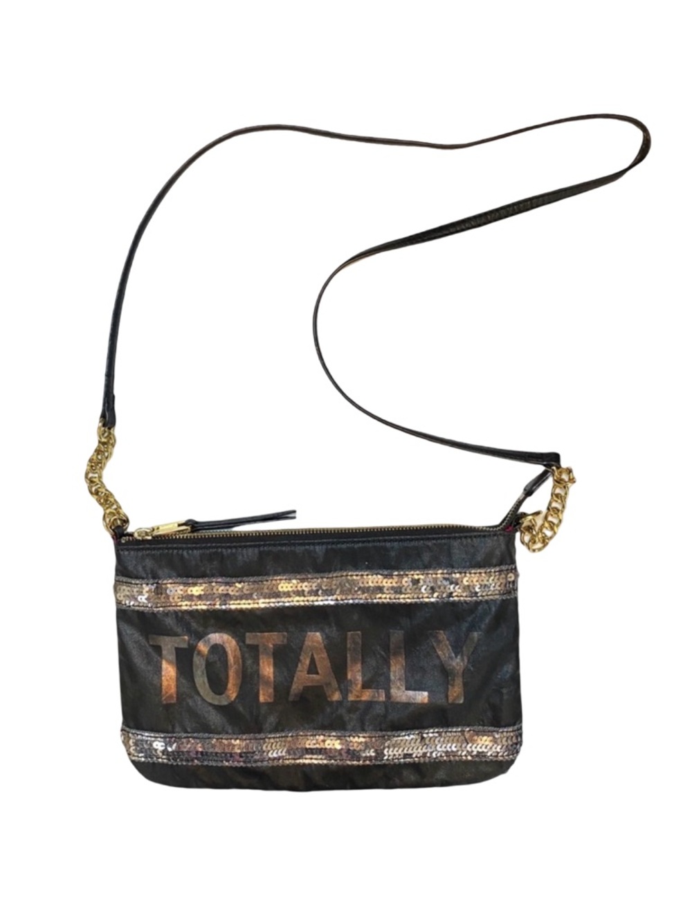 Vintage Juicy Couture TOTALLY Sequined Small Crossbody Purse - 10” x 7” x 1”